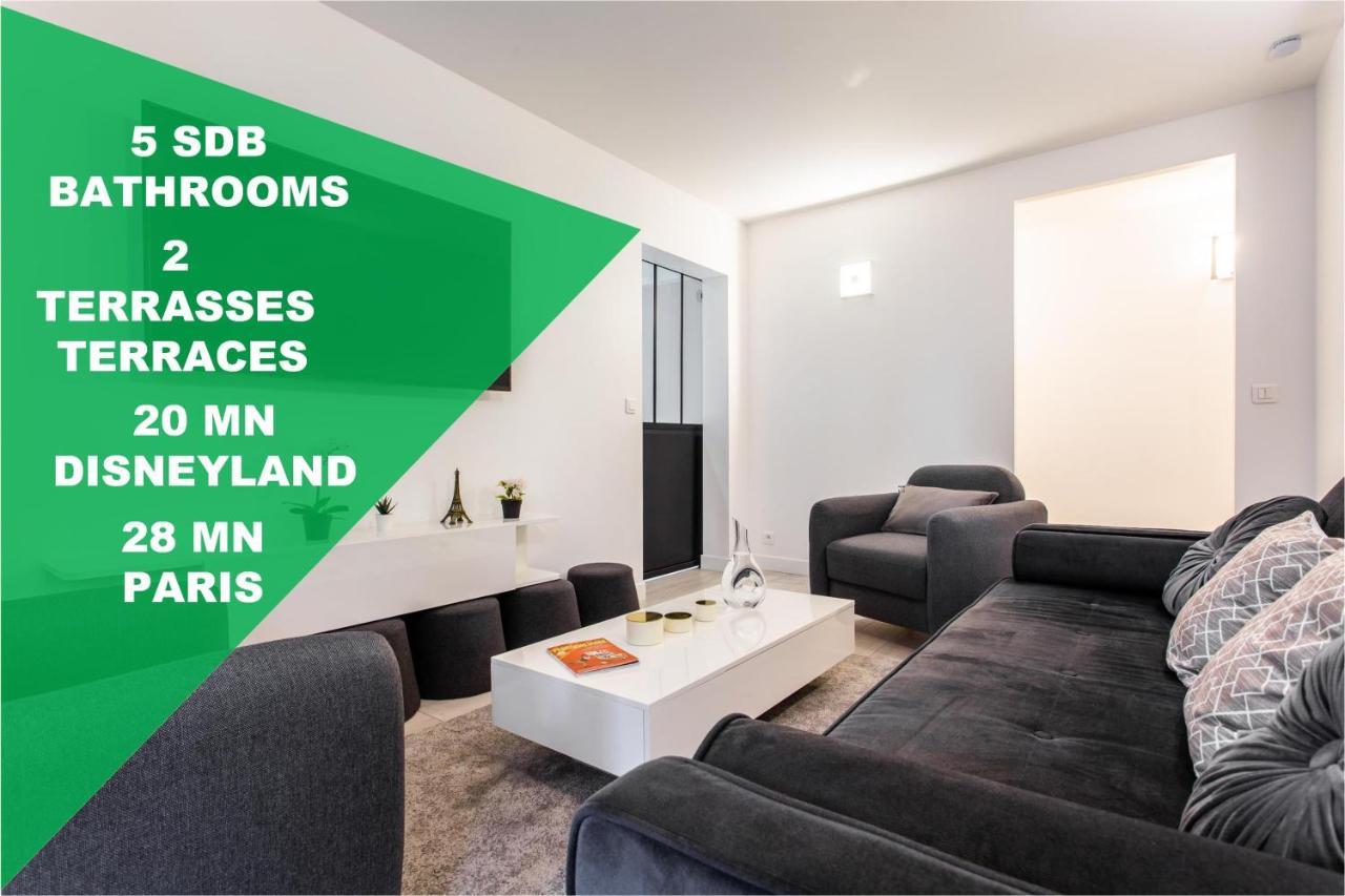 D&E - Paris-Disney - Holidays Apartment - Appartement De Vacances - 5 Chambres- 5 Sdb - 5 Bedrooms - 5 Bathrooms - Netflix Шамп-сюр-Марн Екстериор снимка